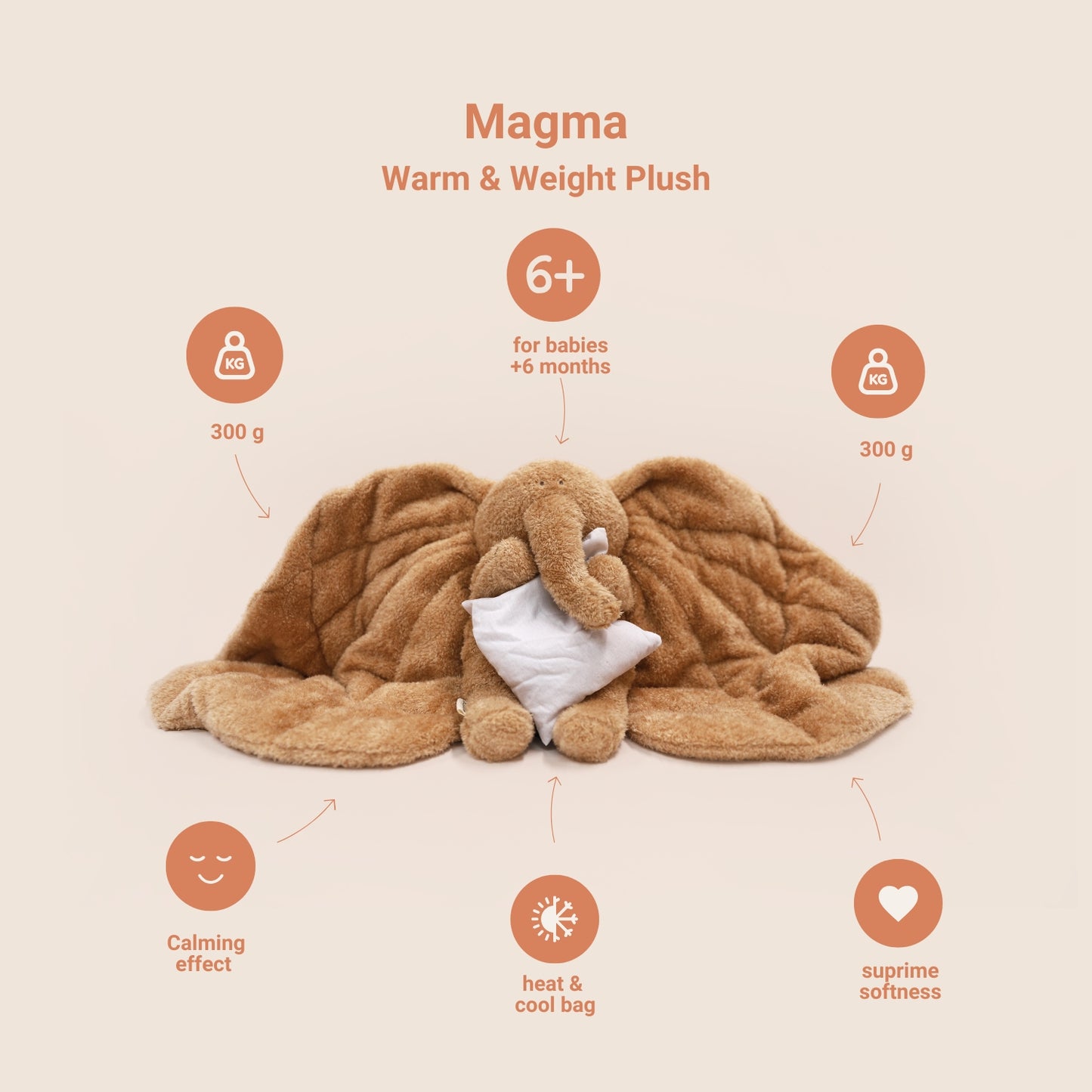 Magma Kuscheltier mit Gewicht