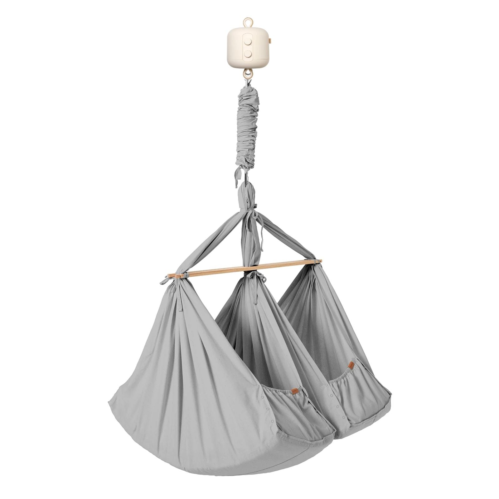 Twin baby hammock with cradle bouncer