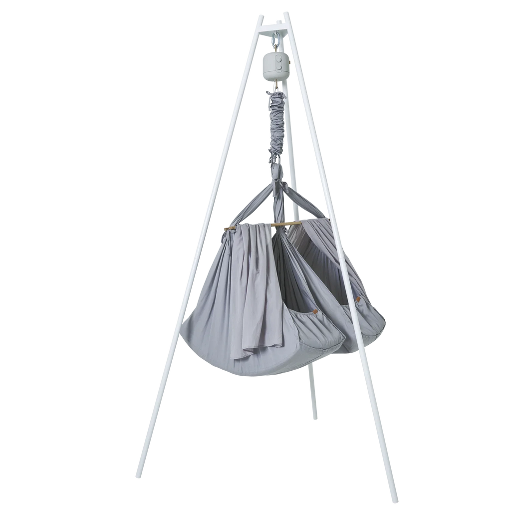 Tvillingvugge med vuggemotor (basic) & veggstativ (basic)