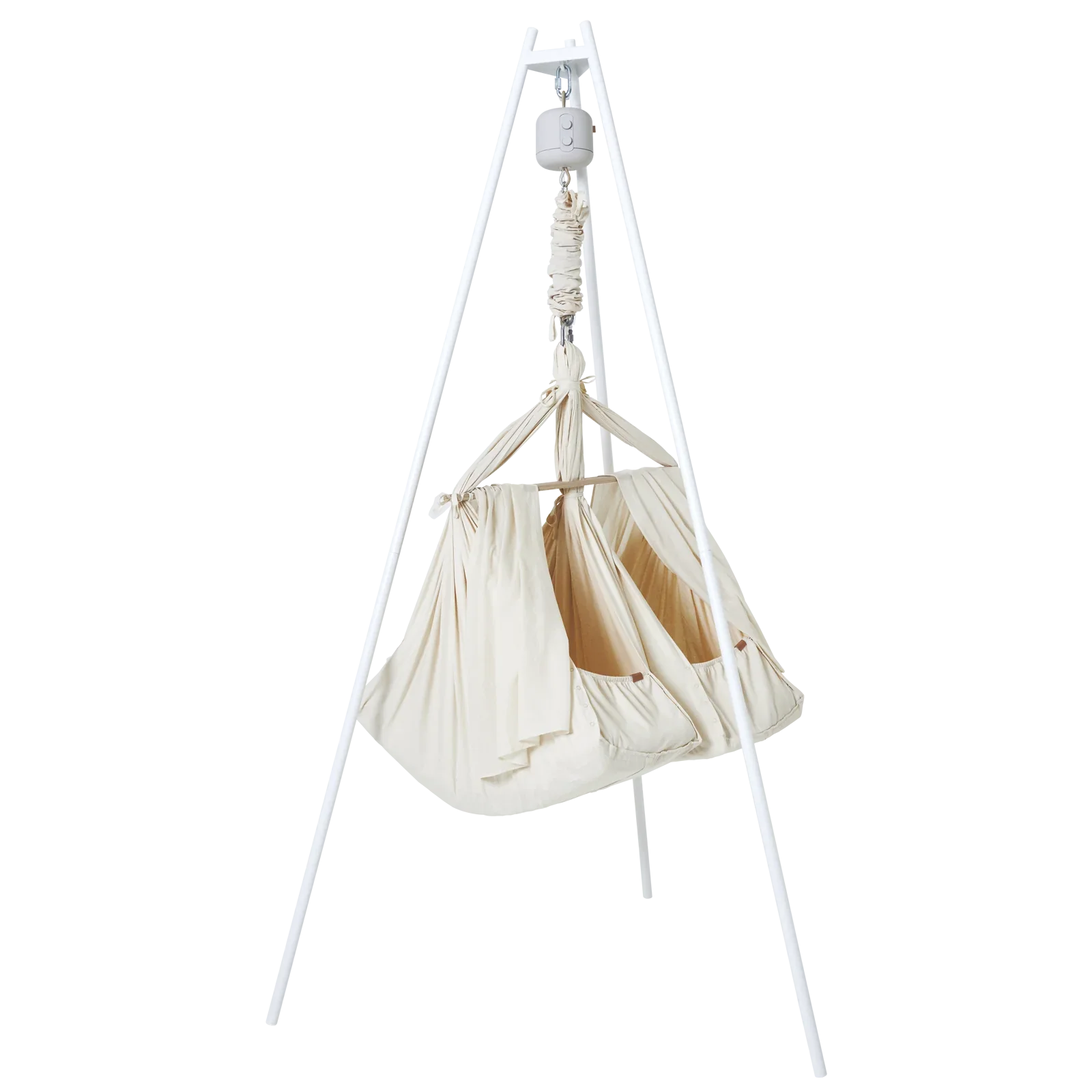 Tvillingvugge med vuggemotor (basic) & veggstativ (basic)