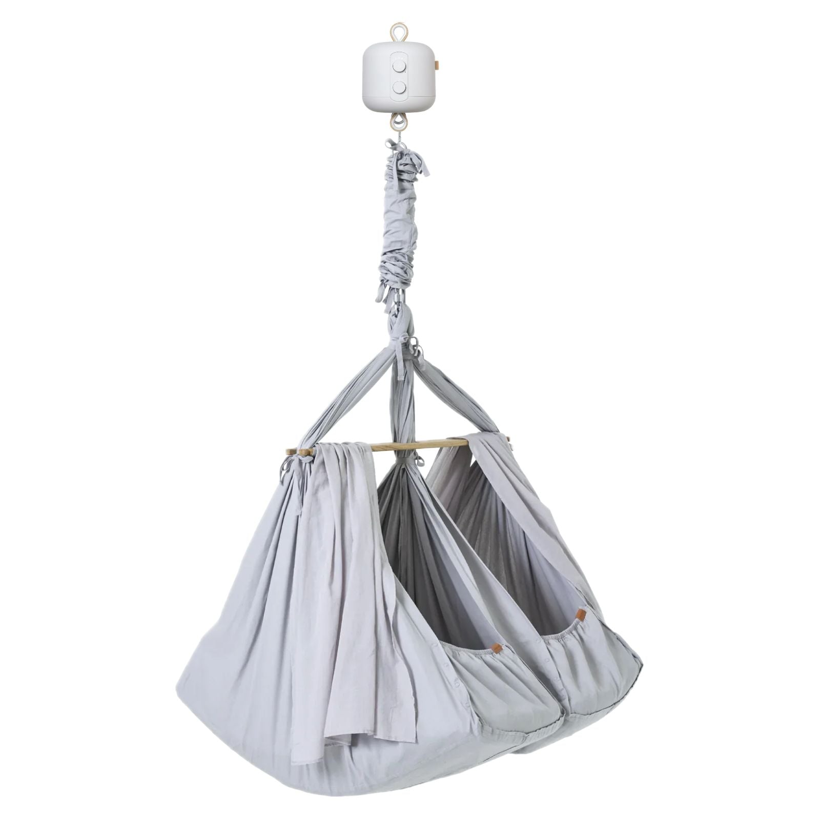 Twin baby hammock with cradle bouncer