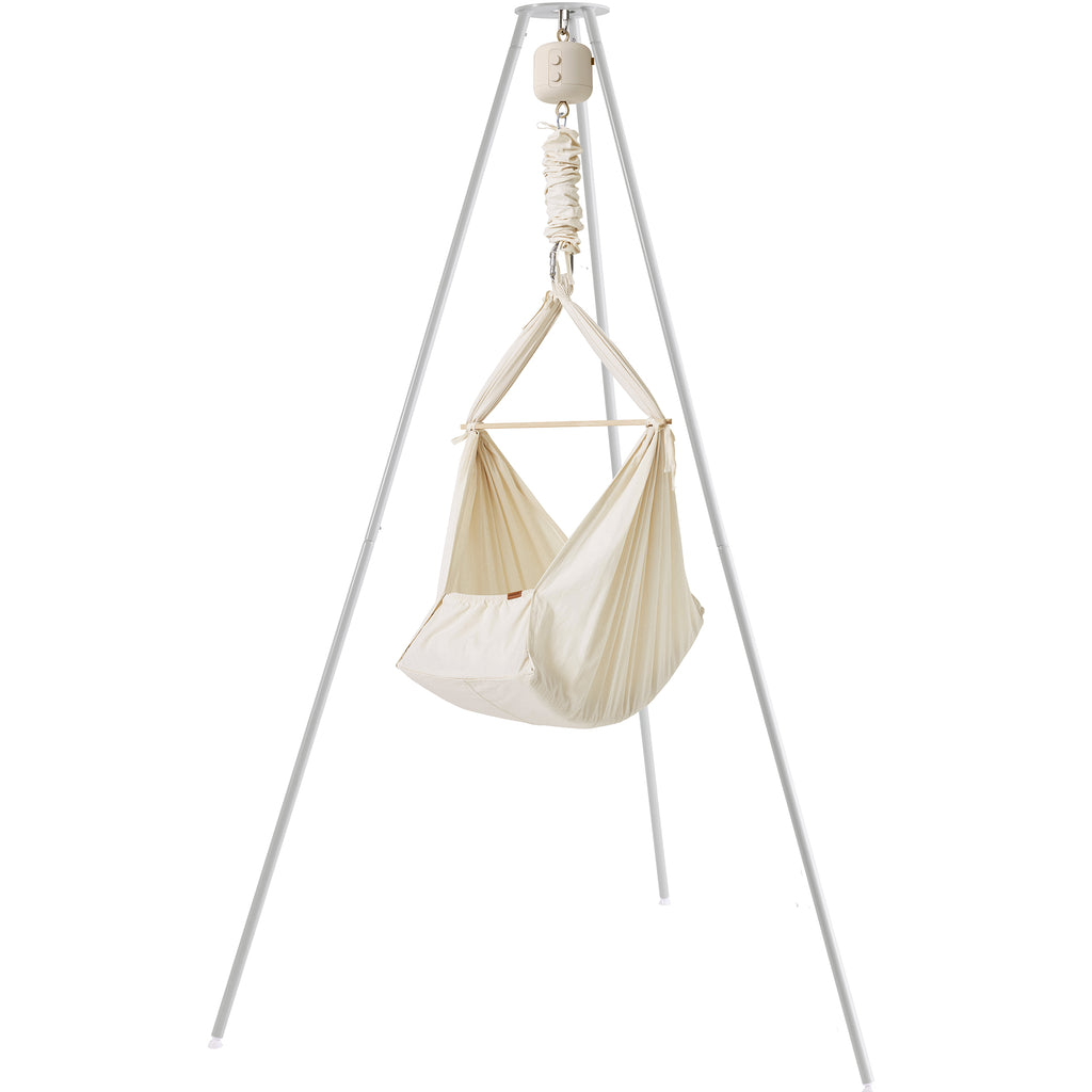 Slyngevugge med vuggemotor og veggstativ