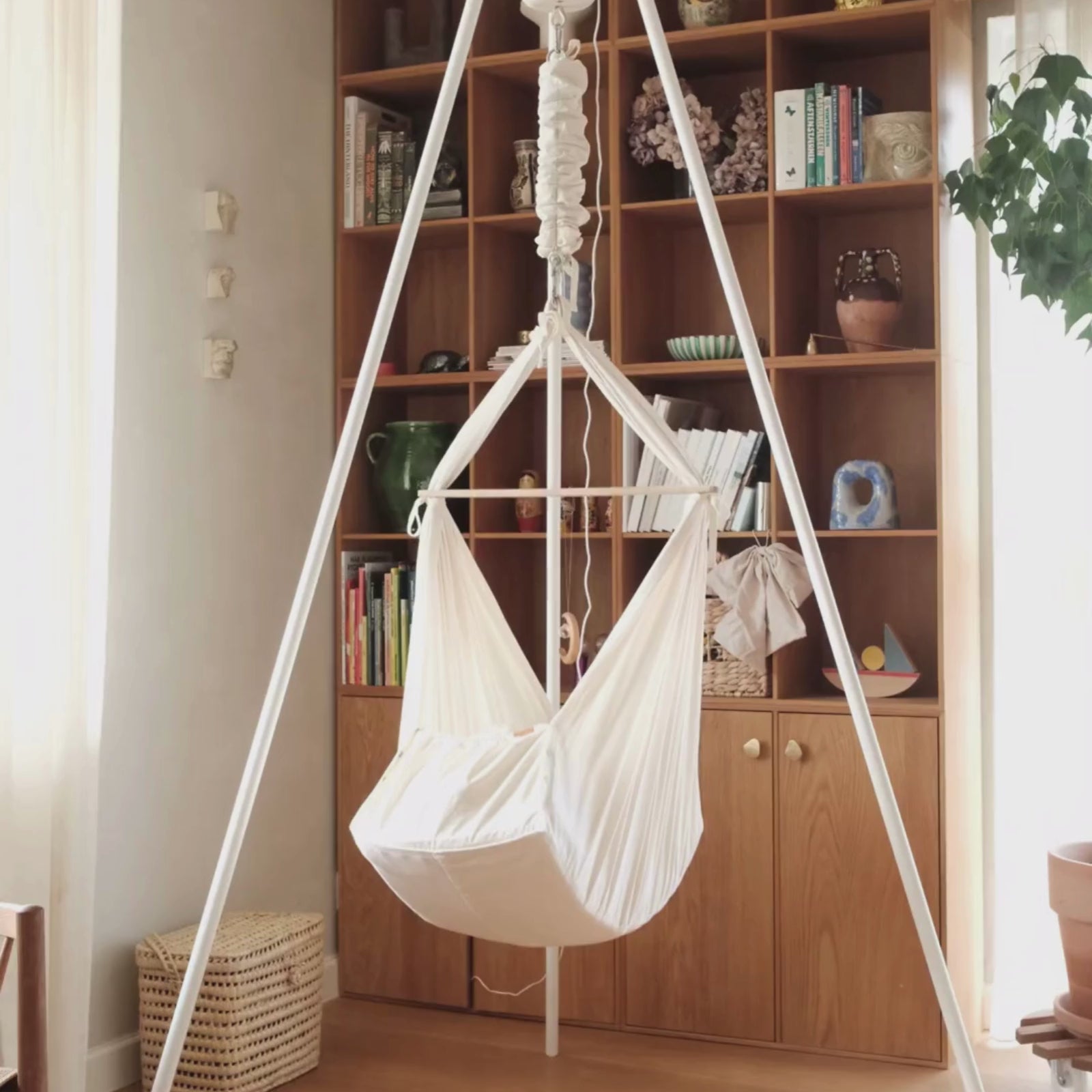 Baby hammock with cradle bouncer